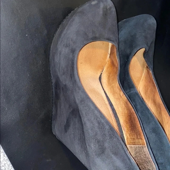 Aldo black suede platform wedge - Picture 6 of 9